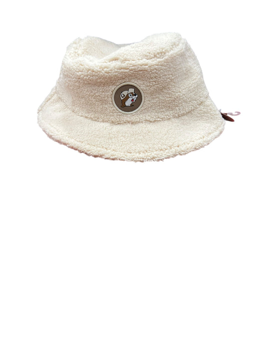Buc-ee’s Sherpa Fleece Bucket Hat – Cream Fuzzy Winter Hat