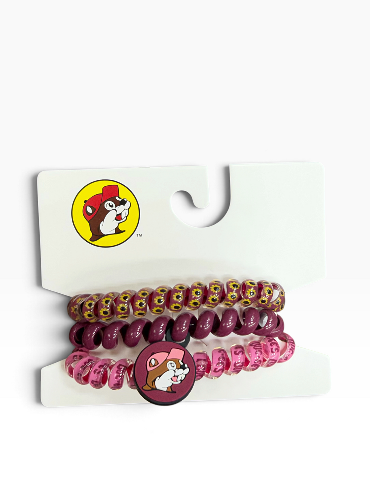 Buc-ee’s Coil Hair Ties – 3 Pack | No-Crease Spiral Hair Bands