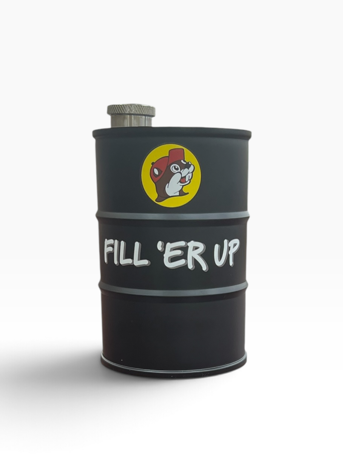 Buc-ee’s Fill ’Er Up Barrel Flask