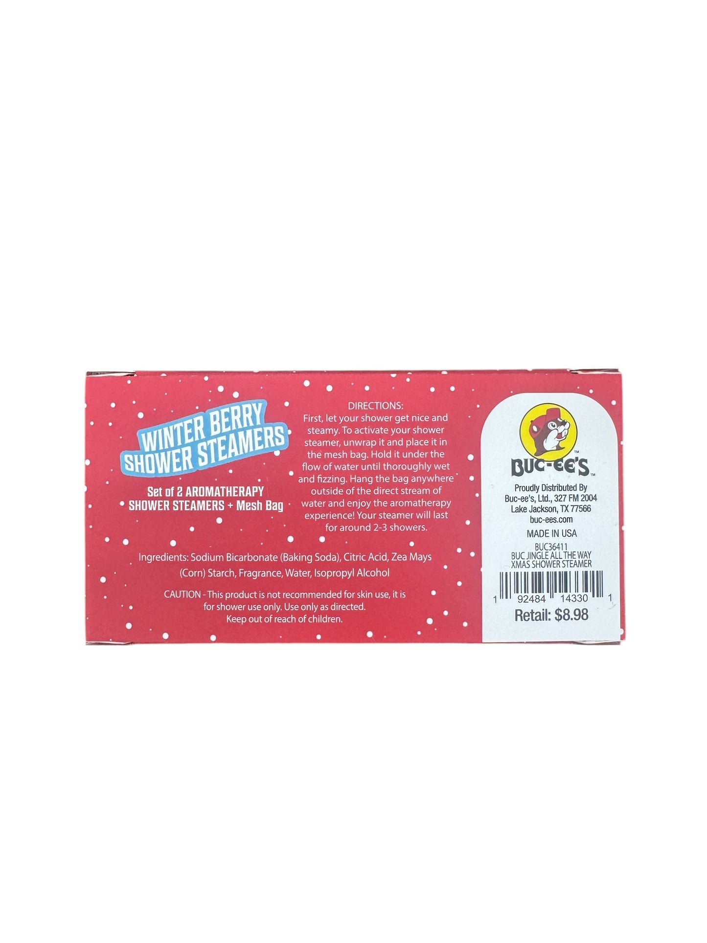 Buc-ee’s Holiday Bath Bombs & Shower Steamers – Winter Berry & Sugar Plum Scents