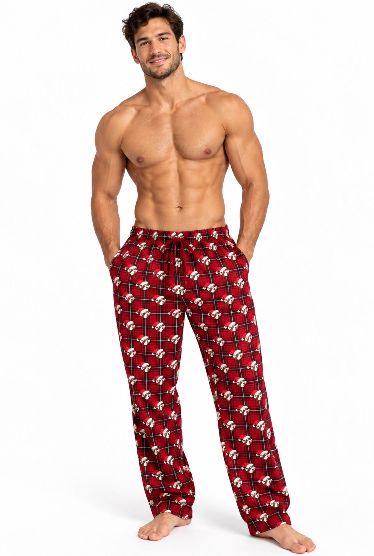 Buc-ee’s Christmas Plaid Pajama Pants – Santa Beaver Print