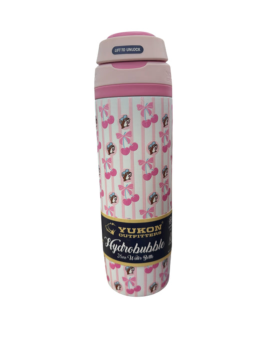 Buc-ee’s Yukon Outfitters Hydrobubble Water Bottle – 26 oz Insulated Stainless Steel Bottle – Red/Cherry