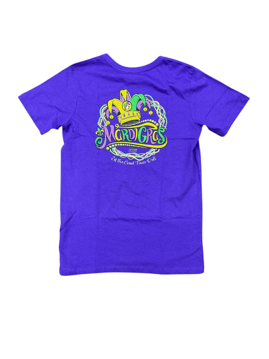 Buc-ee’s Mardi Gras Purple Graphic T-Shirt – 2026 Celebration Design