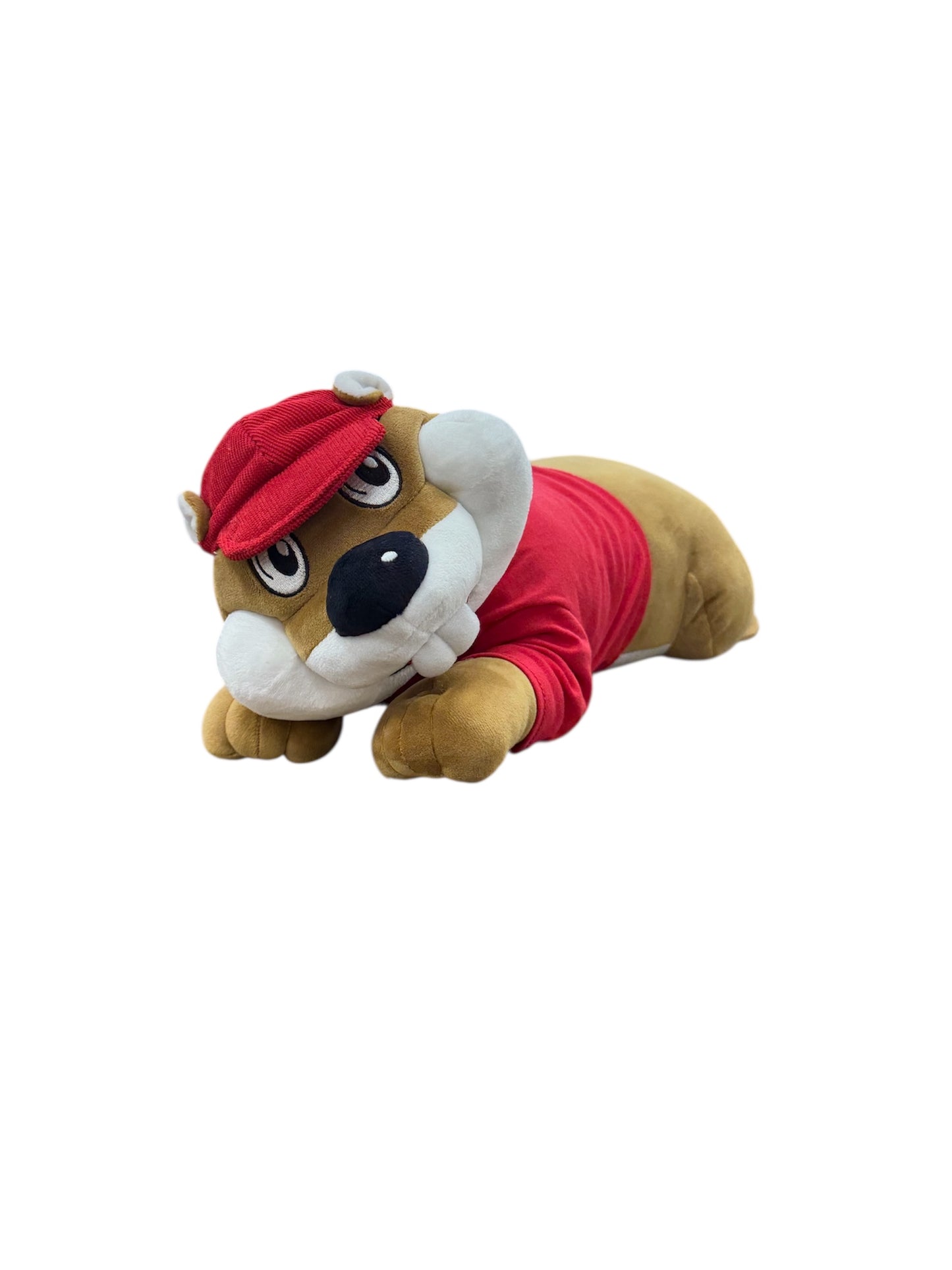 Buc-ee’s Laying Beaver Plush – Red Shirt & Cap Stuffed Animal