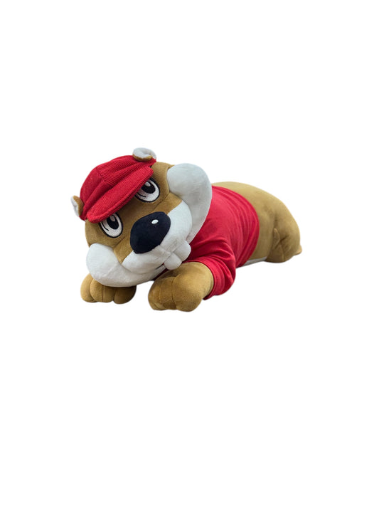Buc-ee’s Laying Beaver Plush – Red Shirt & Cap Stuffed Animal