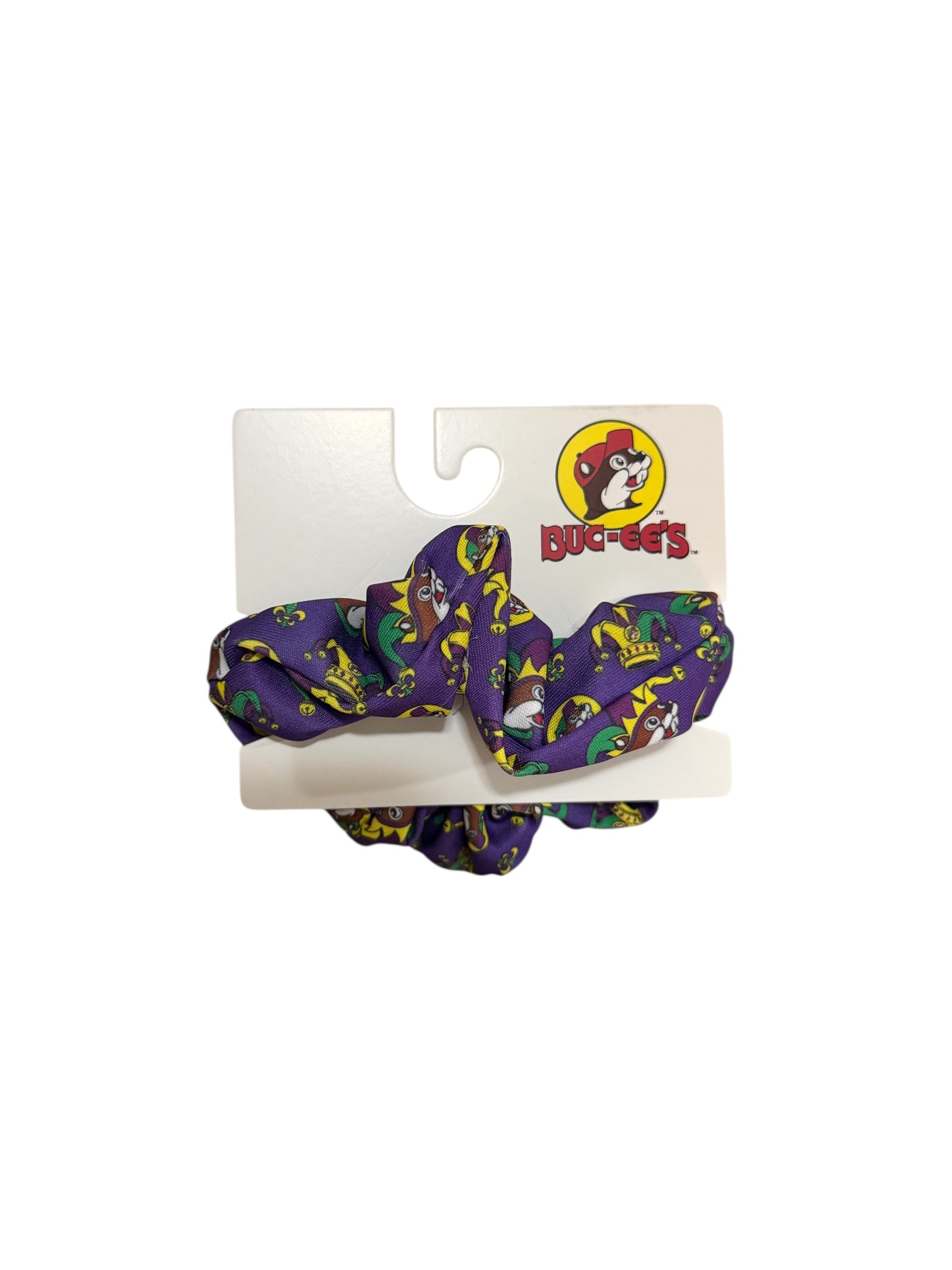 Buc-ee’s Mardi Gras Hair Scrunchie Bow – Purple, Green & Gold