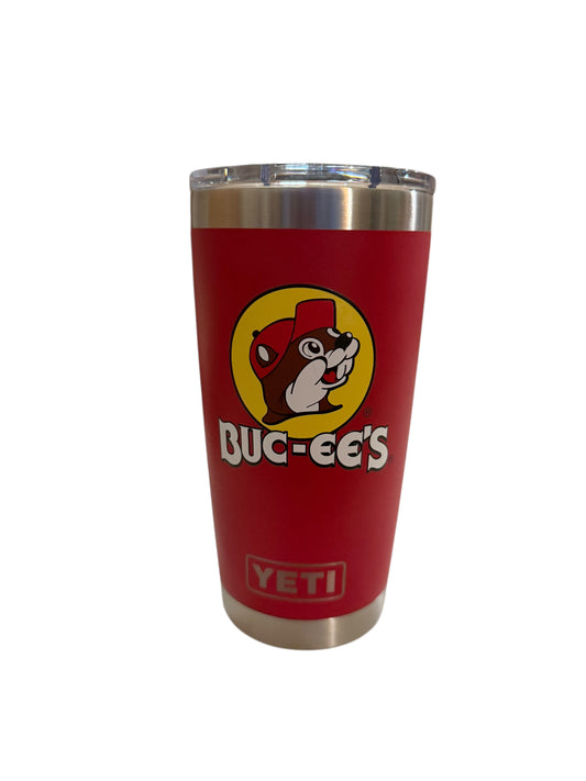 Buc-ee’s Red YETI Rambler Tumbler with Lid – Stainless Steel Insulated Cup