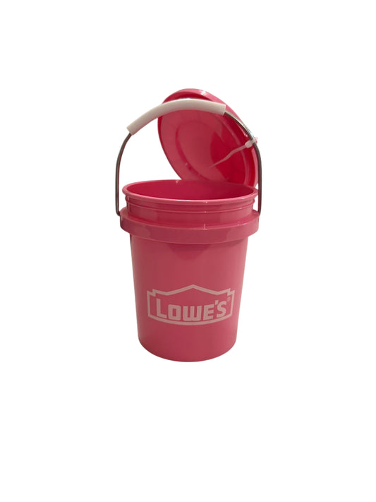 Lowe’s Pink Mini Utility Bucket with Lid – Decorative Storage & Gift Bucket