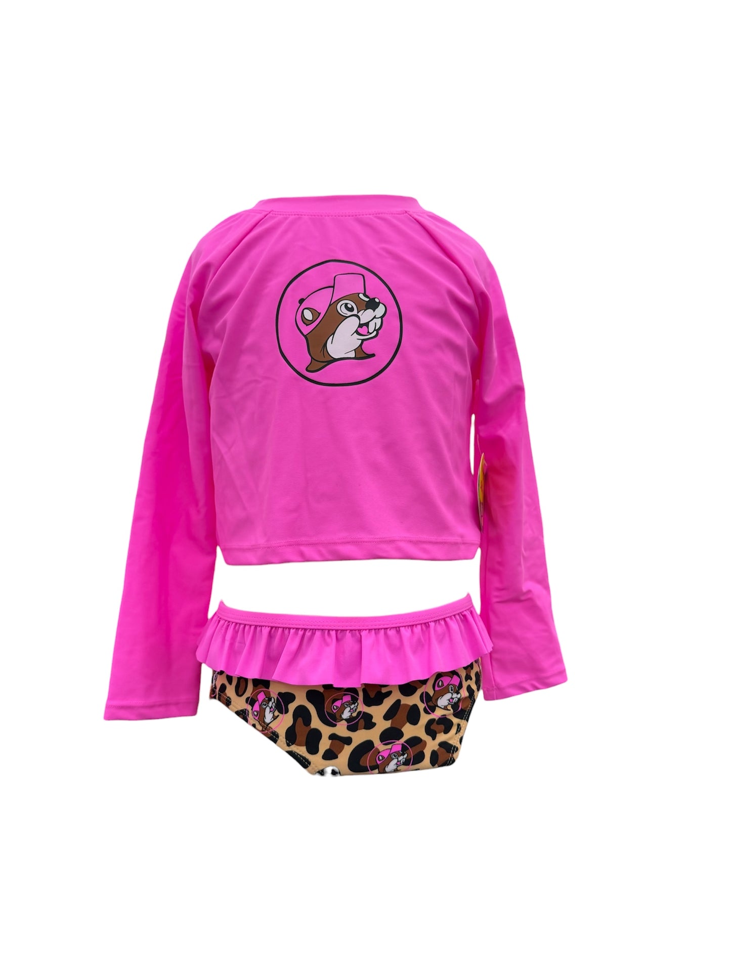 Buc-ee’s Kids Tropical Two-Piece Rash Guard Swimsuit Set