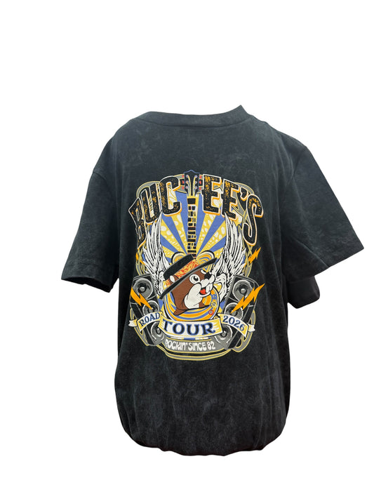 Buc-ee’s 2026 Road Tour Vintage Wash T-Shirt – Black Graphic Tee