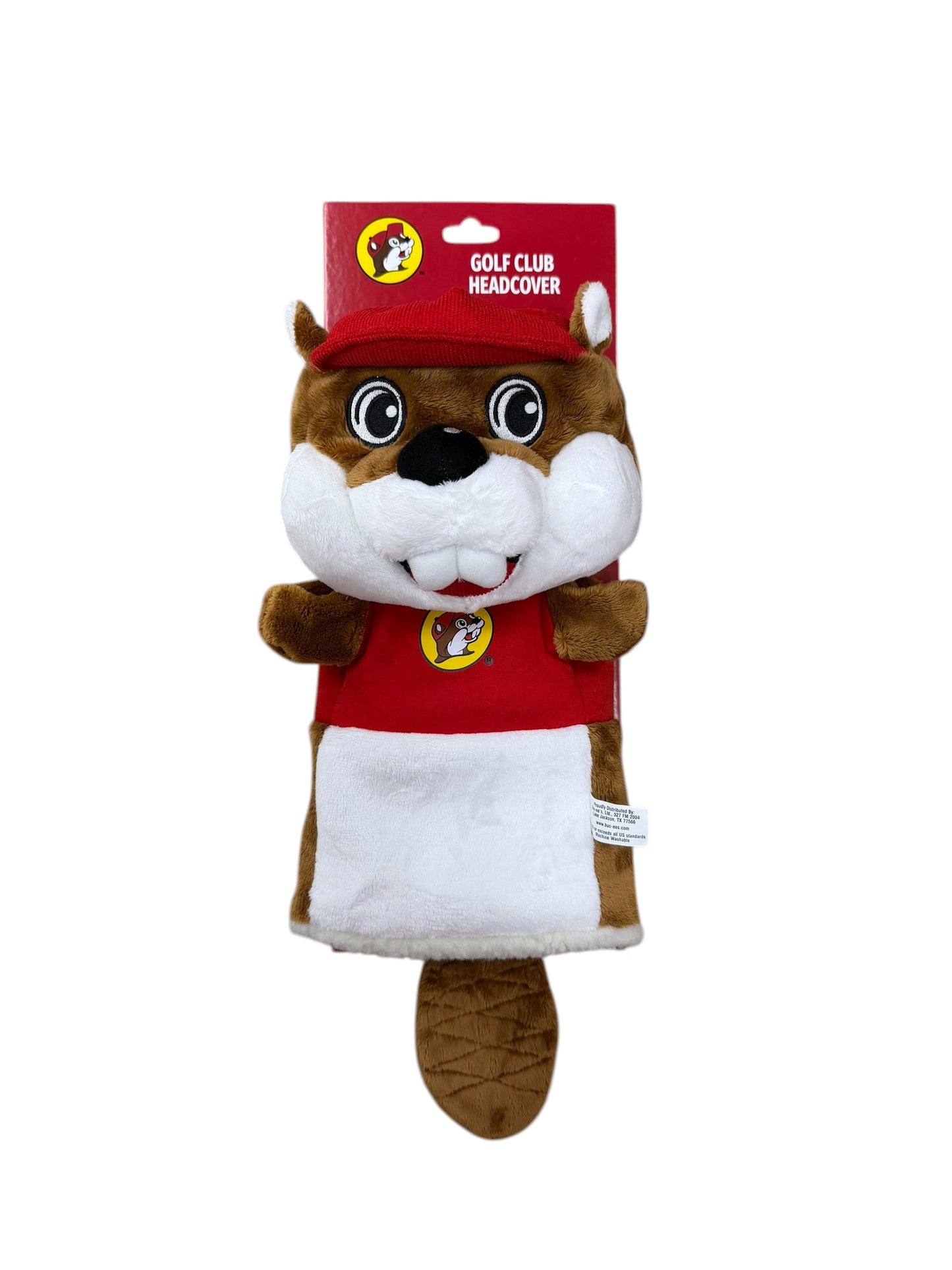 Buc-ee’s Beaver Golf Club Headcover Plush – Driver Head Cover – Red Hat Edition