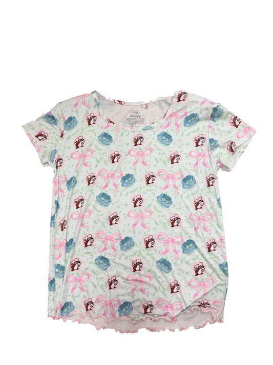 Buc-ee’s Bamboo Pajama Set – Women’s Soft Sleepwear Lounge Set | Beaver Print Pink Bow Floral