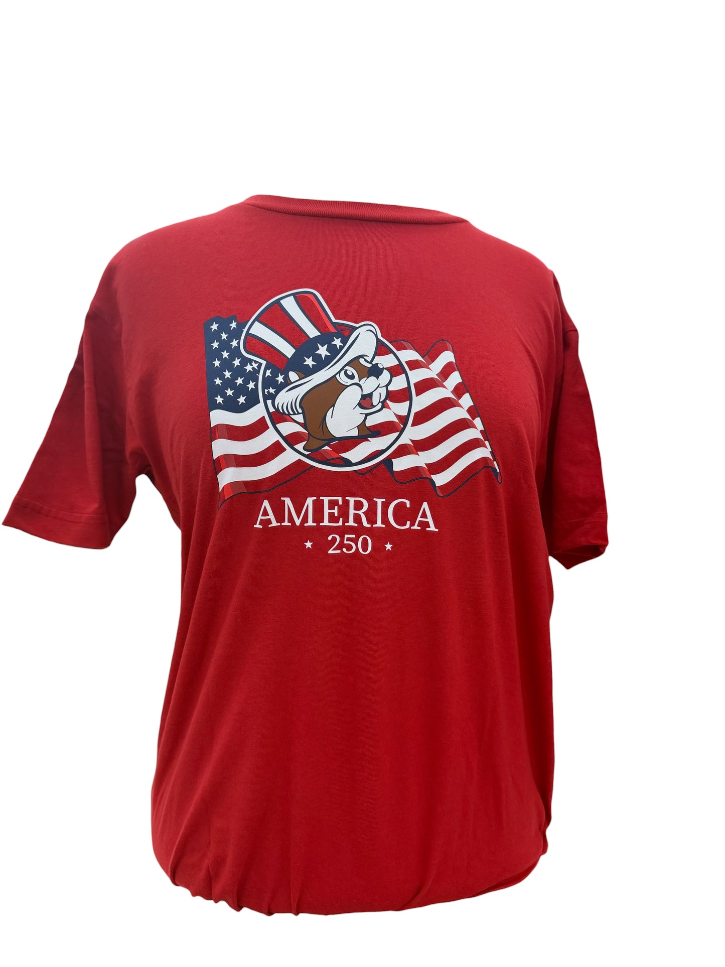 Buc-ee’s “America 250” Patriotic T-Shirt – Red | 250 Years of Freedom Edition 🇺🇸