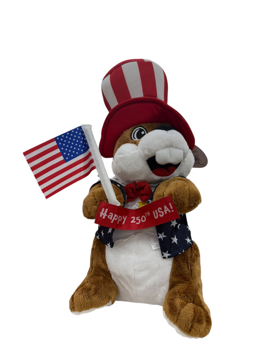 Buc-ee’s Patriotic Beaver Plush – “Happy 250th USA” Limited Edition