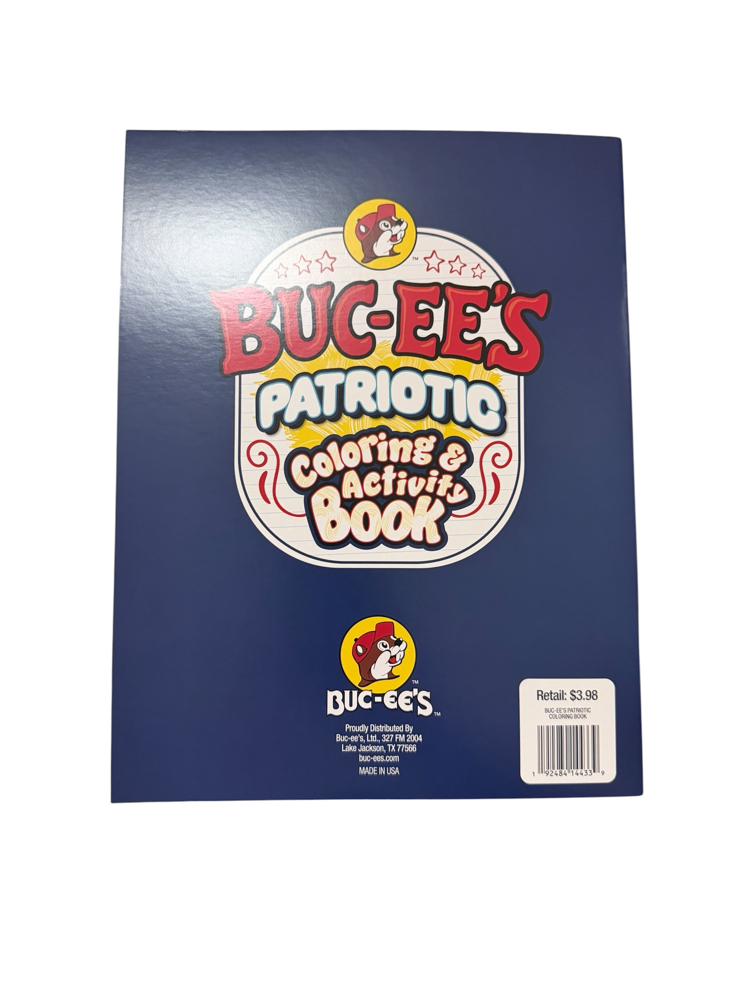 Buc-ee’s Coloring Books and Activities- Colors/Markers not included