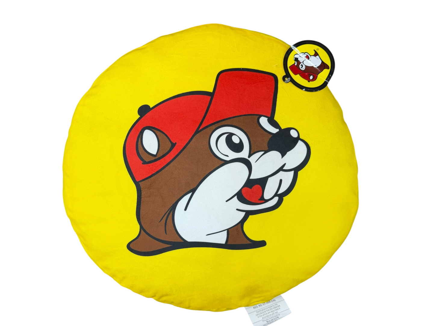 Buc-ee’s Round Beaver Cushion Pillow – Soft Plush Decorative Throw Pillow
