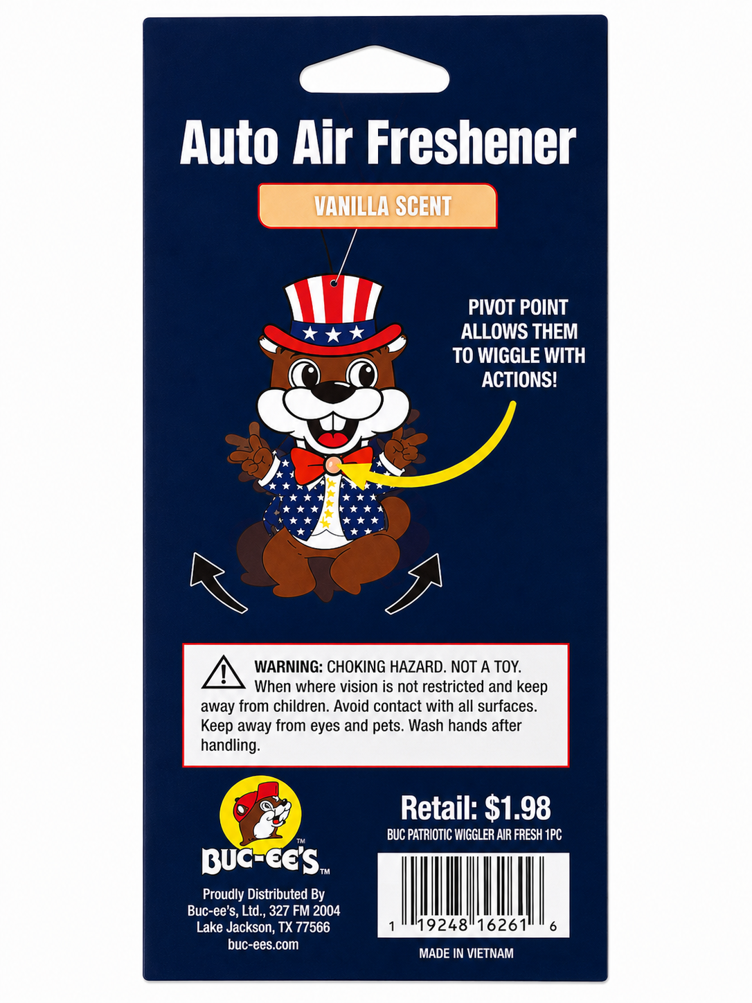 Buc-ee’s Auto Air Freshener Collection – Assorted Designs & Scents – Car Freshener