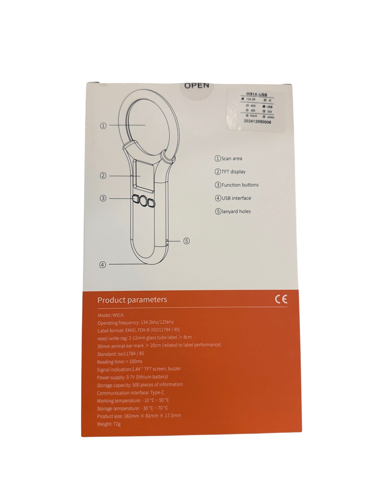 Bluetooth Universal Animal Microchip & RFID Tag Reader – EMID / FDX-B ISO 11784/85