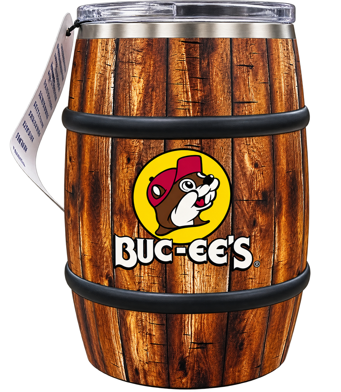 Buc-ee’s x Yukon Outfitters Single Barrel 12 oz Insulated Tumbler – Wood Barrel Design