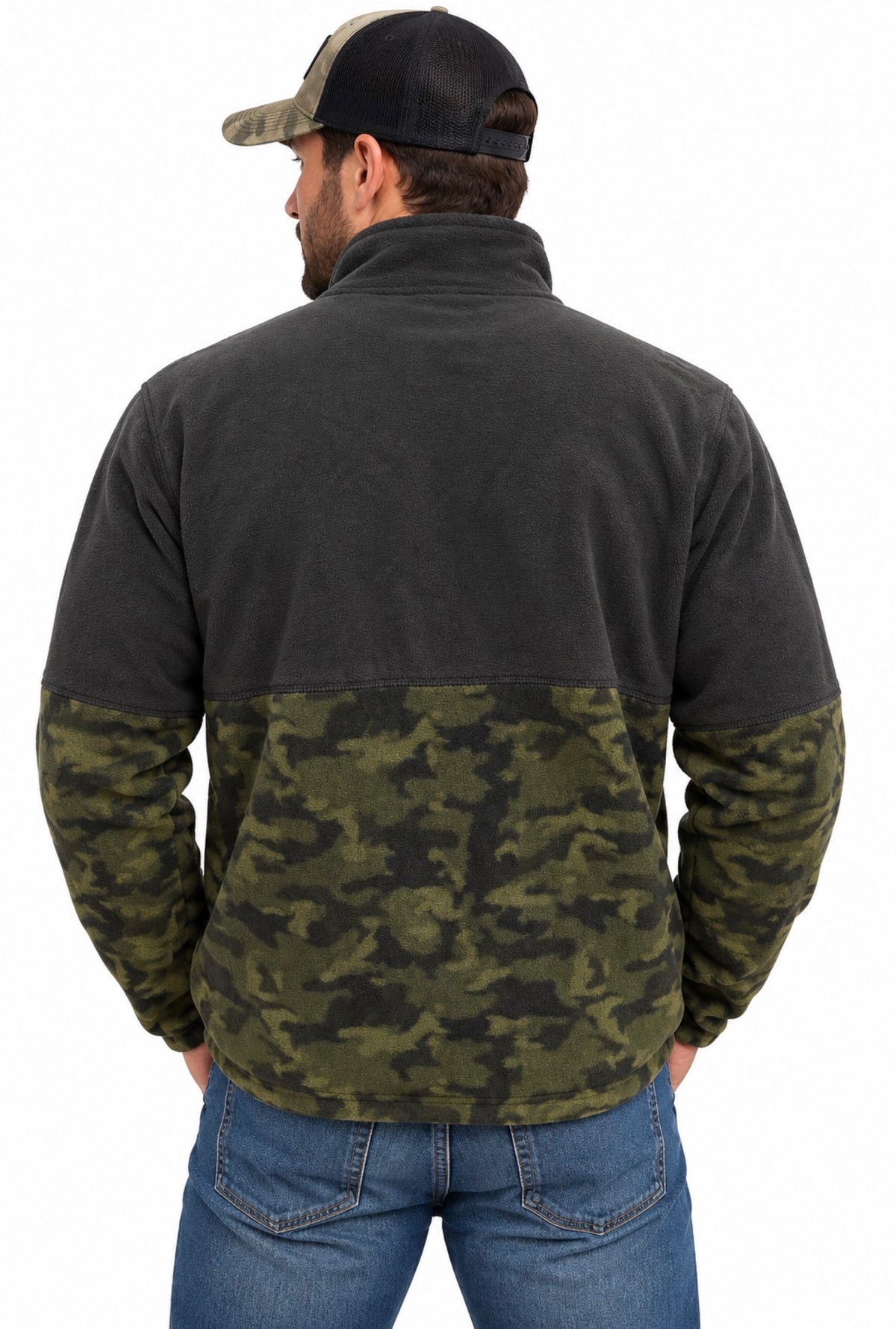Buc-ee’s Camo Fleece Jacket – Adult & Youth Full Zip Outdoor Jacket