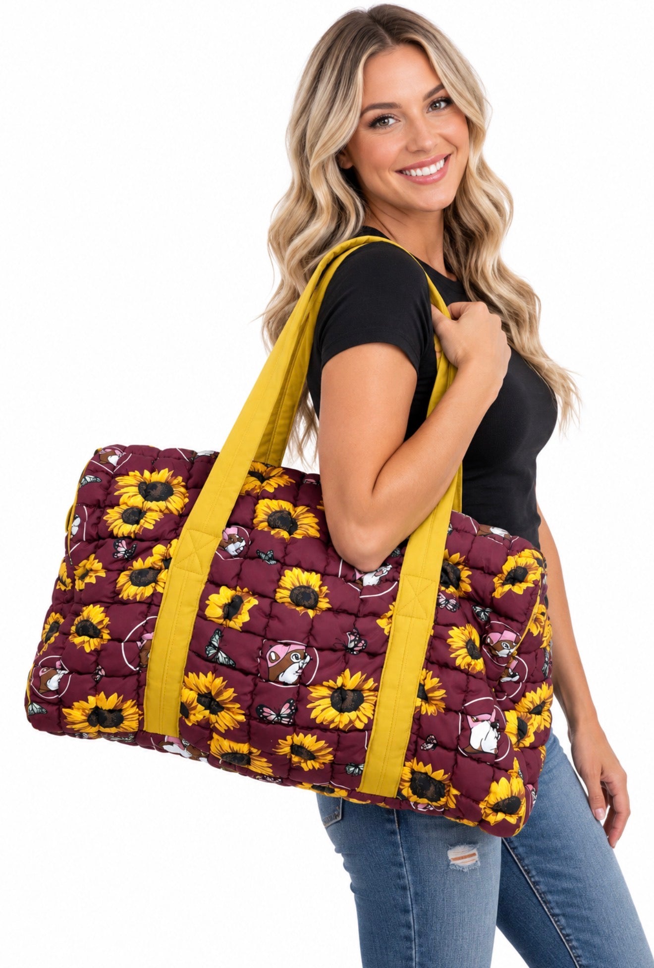 Buc-ee’s Quilted Puffy Shoulder/Tote Bag – Printed Collection