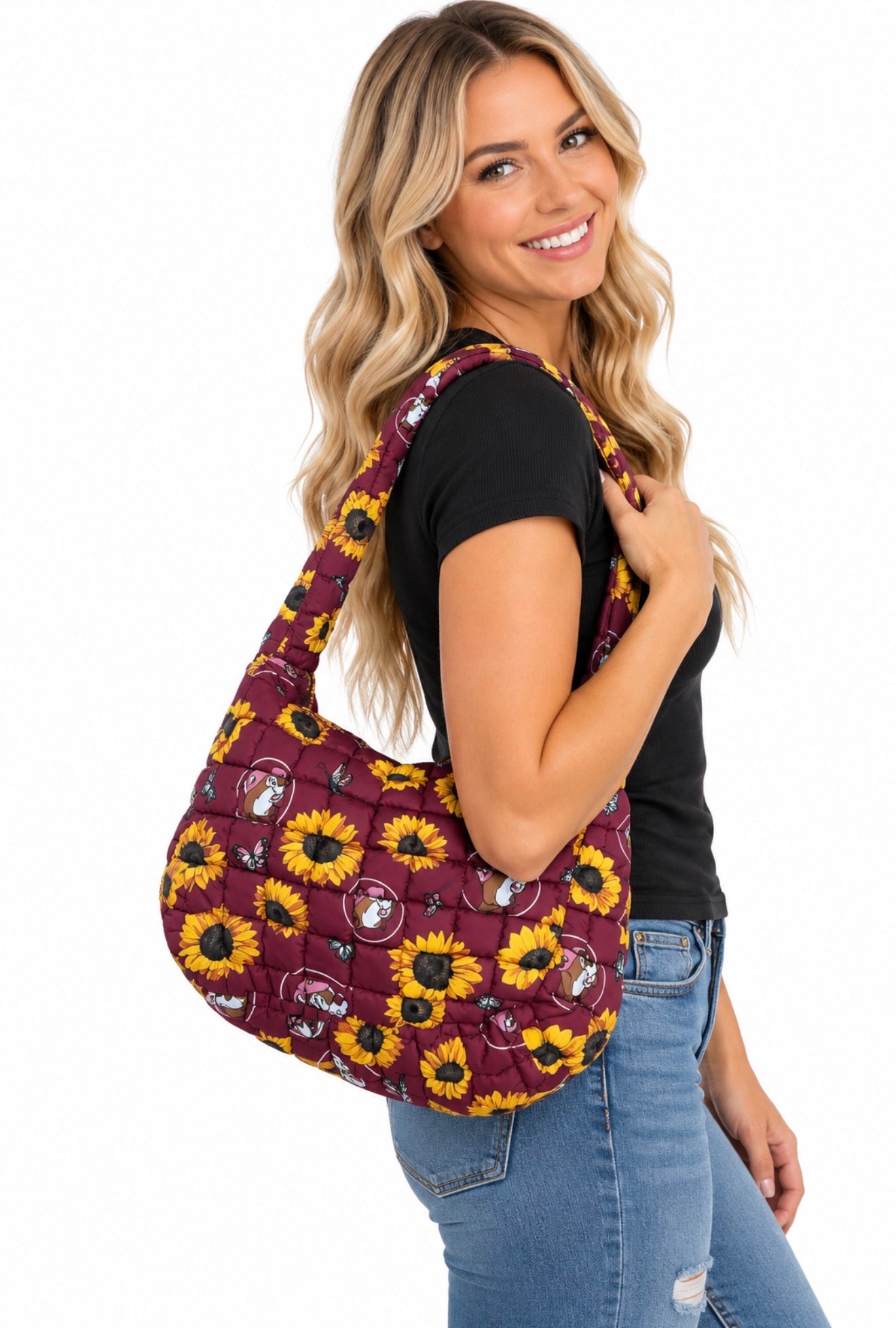 Buc-ee’s Quilted Puffy Shoulder/Tote Bag – Printed Collection