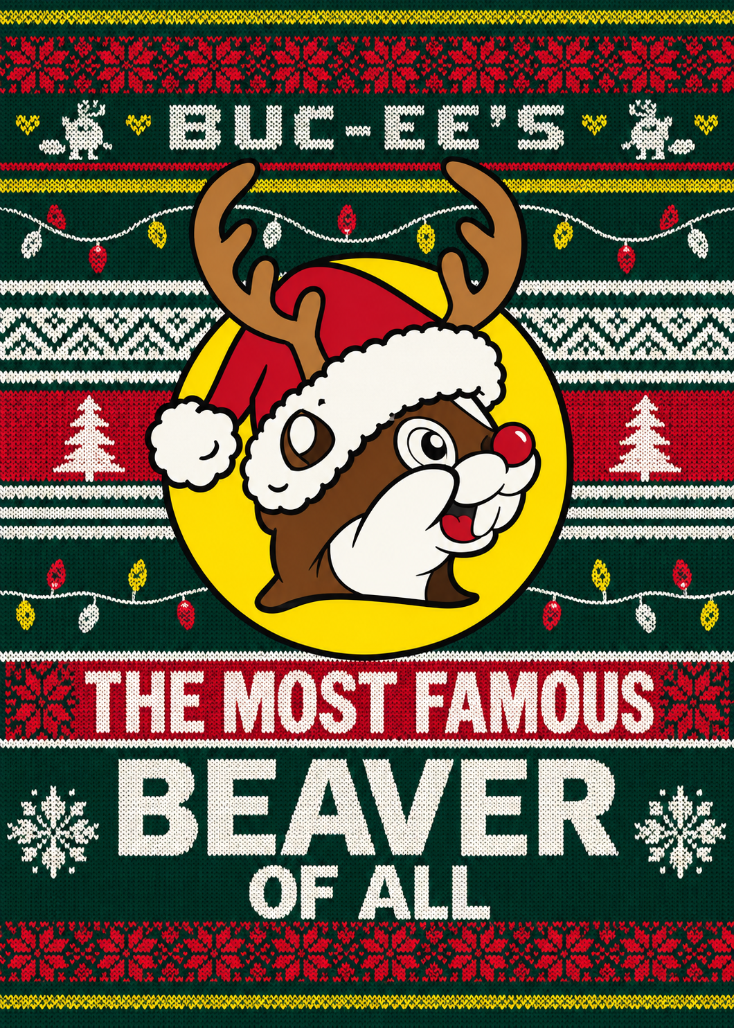 Buc-ee’s Christmas Blanket – The Most Famous Beaver of All – 50” × 70”