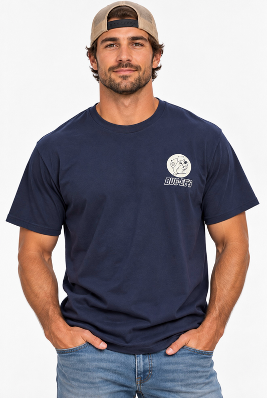 Buc-ee’s Vintage Truck Graphic T-Shirt – Navy