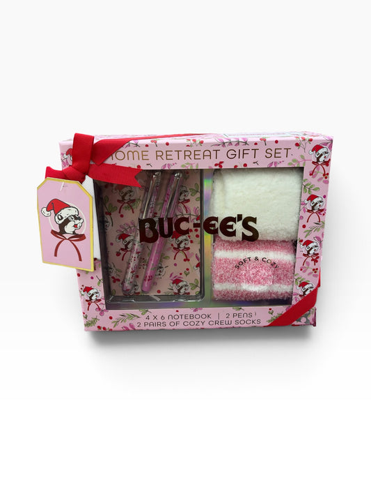 Buc-ee’s Home Retreat Gift Set – Cozy Socks, Notebook & Pens