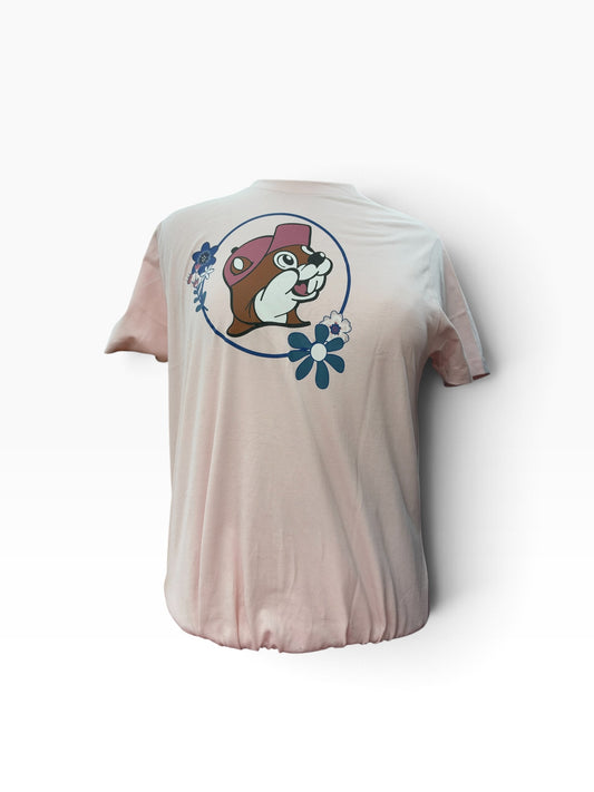 Buc-ee’s Makes Me Happy Floral T-Shirt – Pink