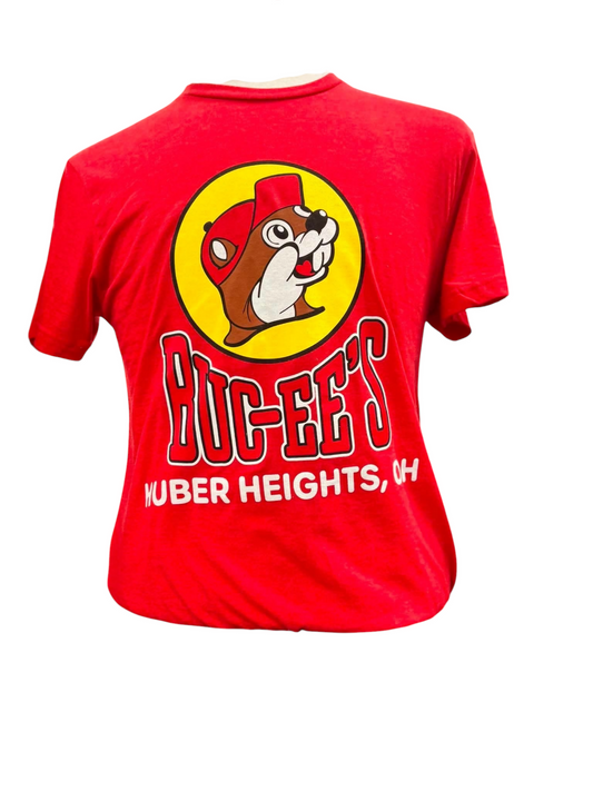 Buc-ee's Huber Heights Ohio Red Graphic T-Shirt – Classic Logo Adult Short Sleeve Tee