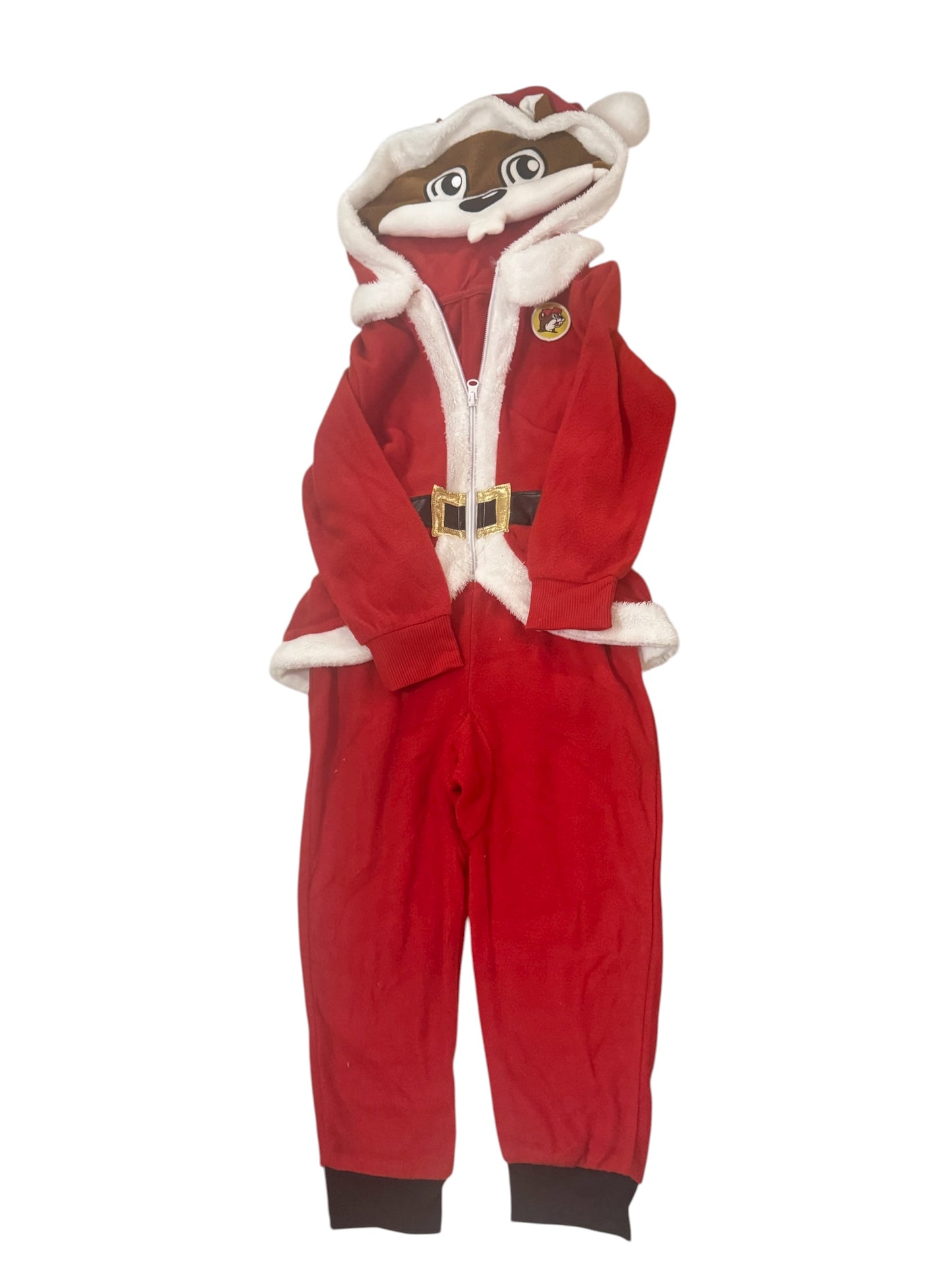 🎅 Buc-ee’s Red Santa Claus Onesie Pajamas – Holiday Fleece Jumpsuit