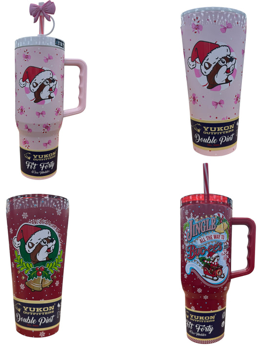 Buc-ee’s Christmas Yukon Outfitters Tumblers – 32 oz & 40 oz Holiday Collection