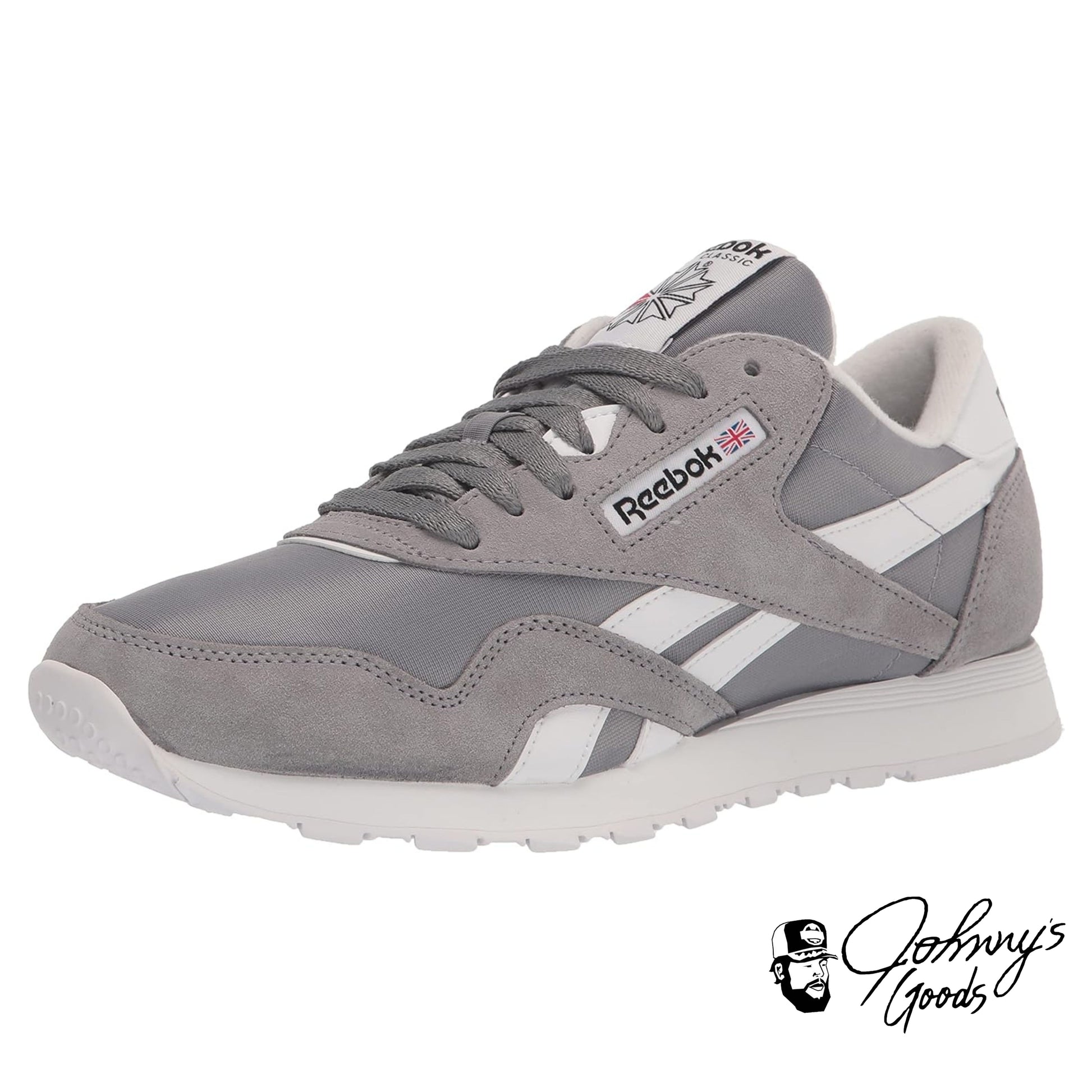 Reebok Men's Classic Nylon Sneaker 11 Pure Grey White – Johnny's Goods