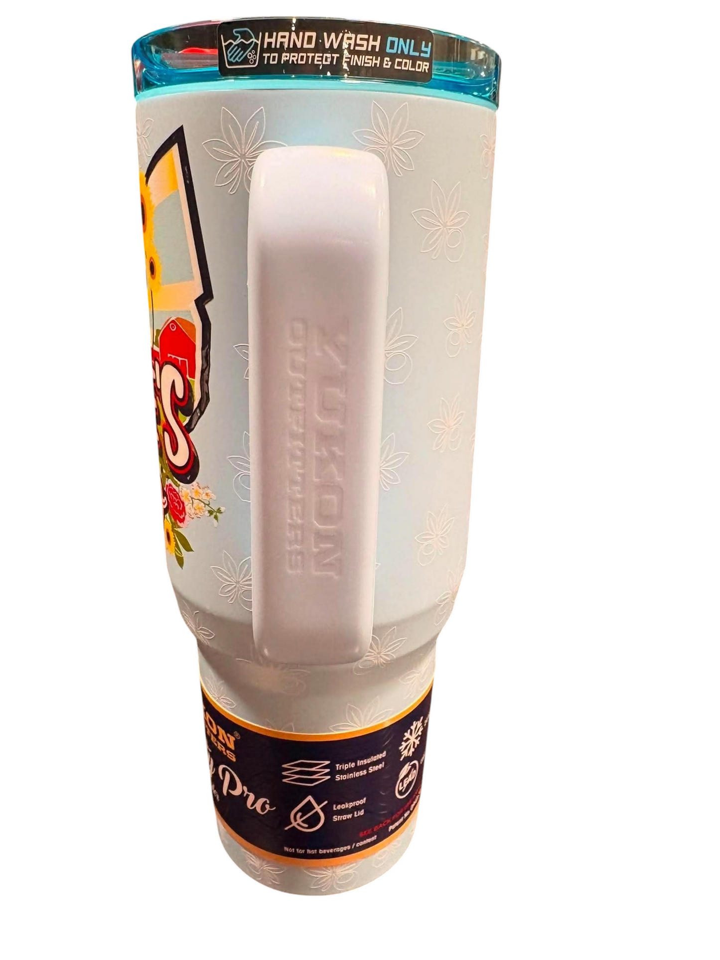 Ohio Buc-ee's 40 oz Insulated Travel Tumbler with Handle & Straw – Stainless Steel Drink Cup
