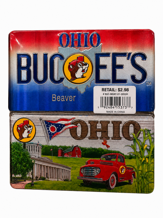 Buc-ee's Ohio Double-Sided Souvenir Magnet – Huber Heights Collectible Refrigerator Magnet